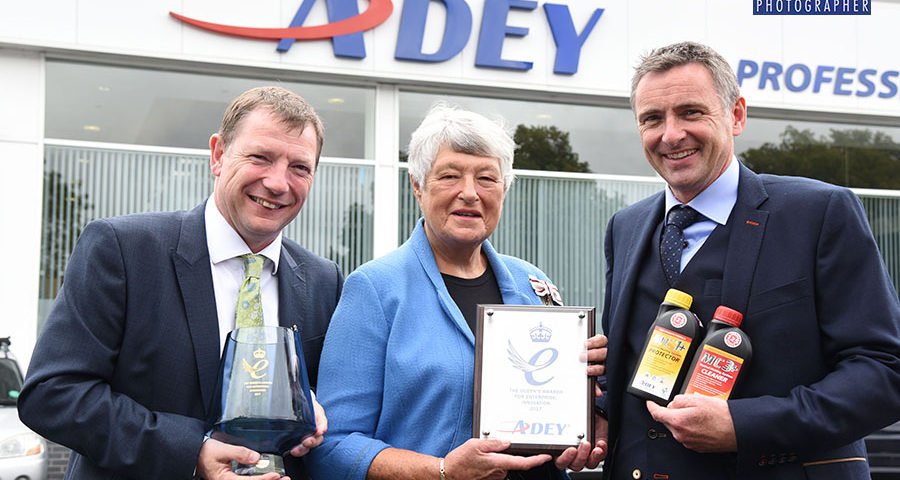 Adey celebrating 2nd Queens Award