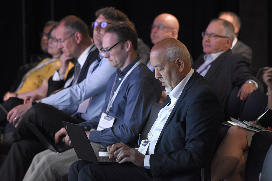 Audience facing left