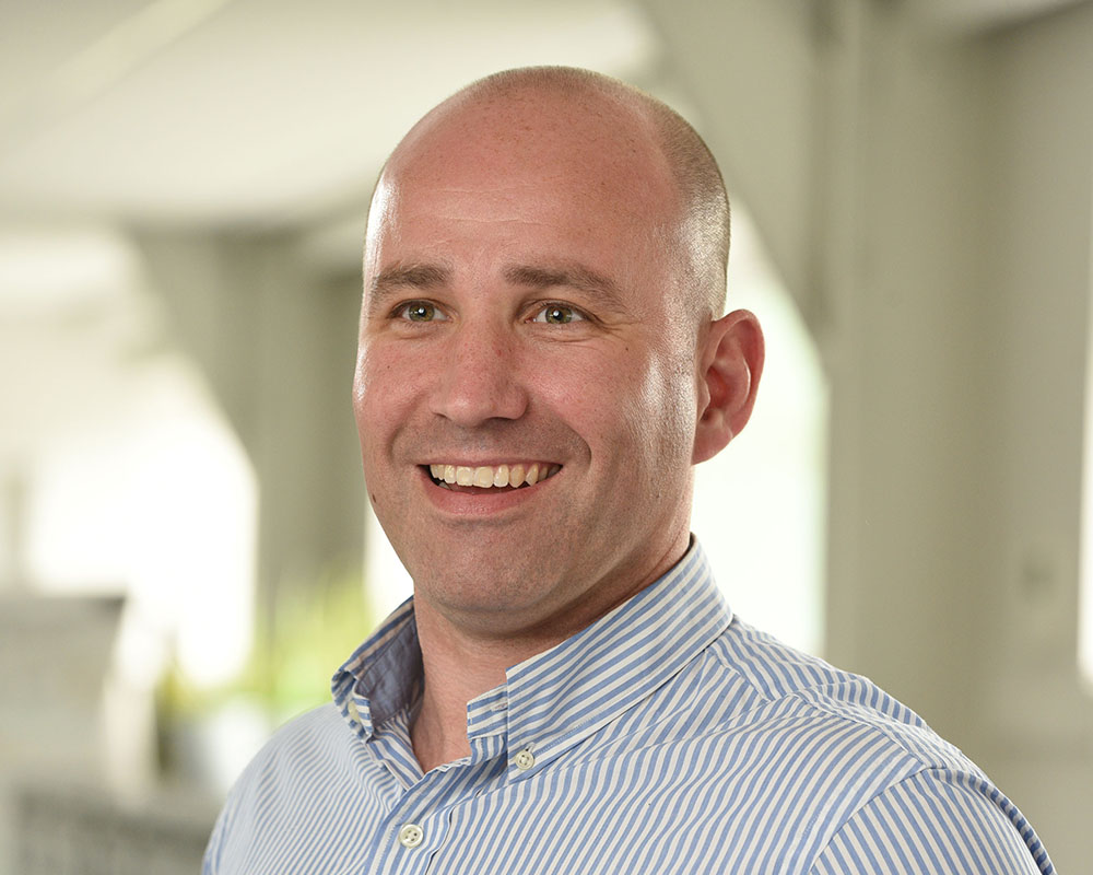 Business headshot in office male