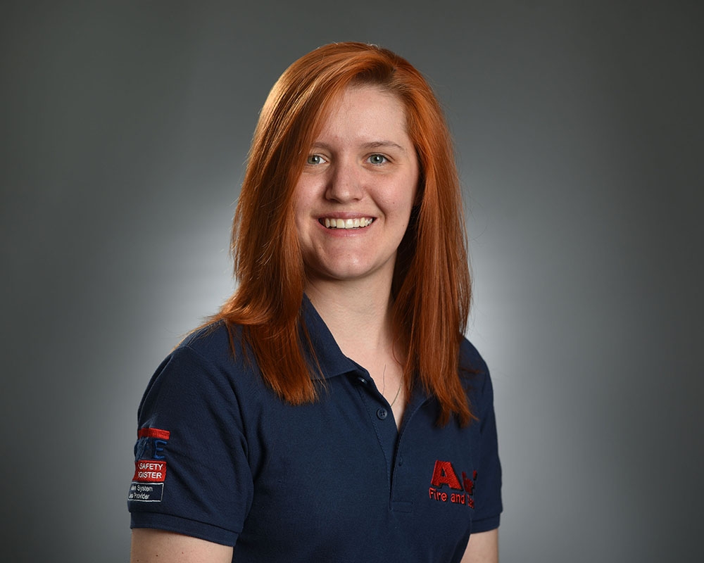 A&E Fire & Safety headshot female redhead