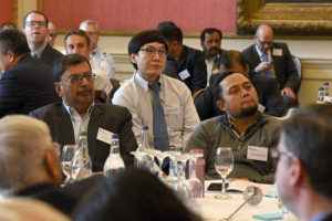 conference group listening to speaker