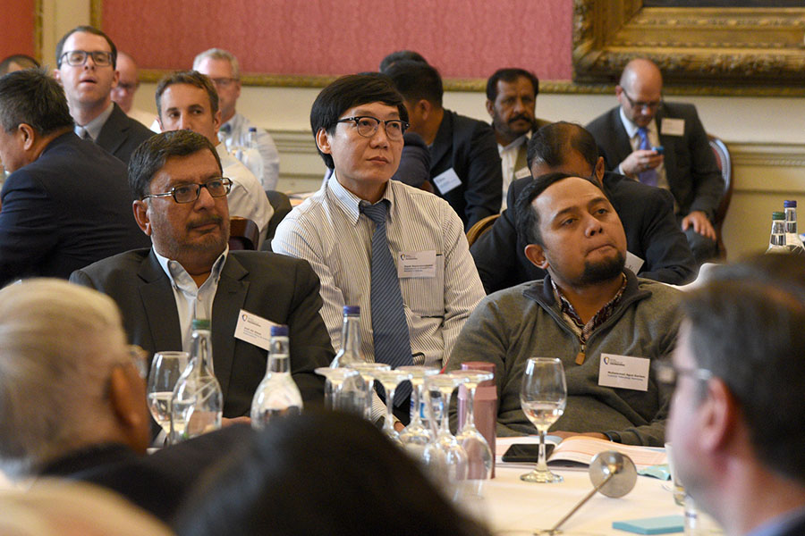 conference group listening to speaker