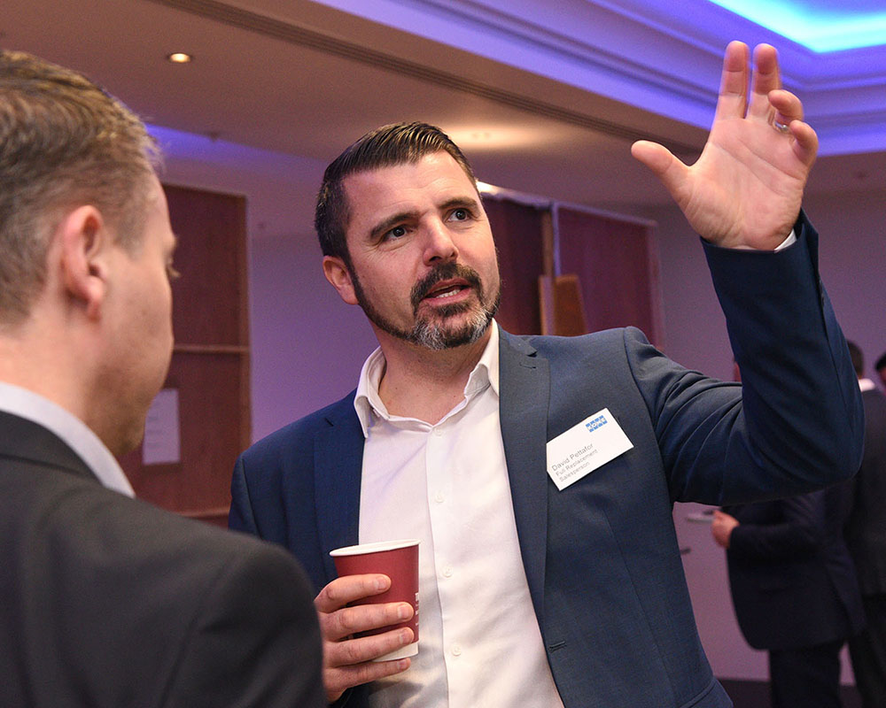 talking at conference speaker - Twickenham Stadium